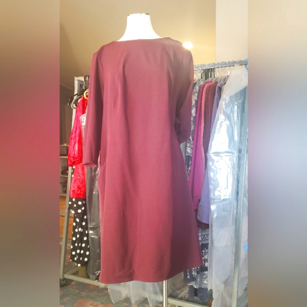 NWT MM Lafleur "Etsuko" Dress, burgundy size +3 (missing belt)